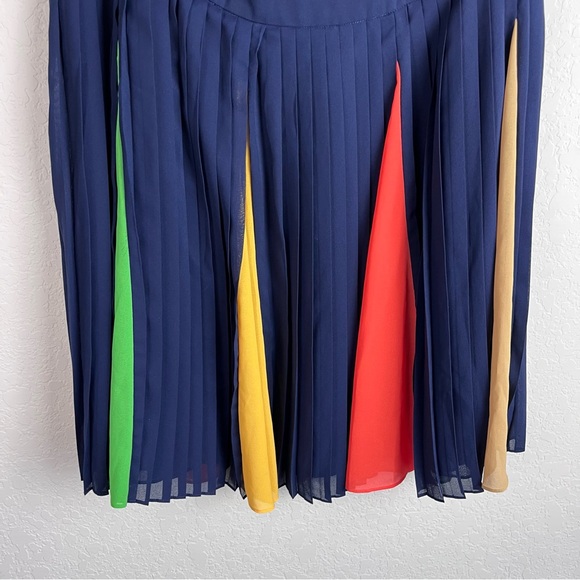 HD in PARIS Anthropologie Color Block Skirt Pleated - Picture 4 of 11